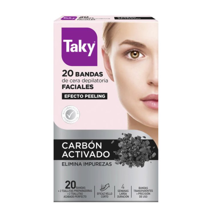 Taky Carbonio Activado Strisce Di Cera Per Il Viso 20 Unit&agrave;