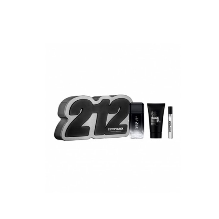 Carolina Herrera 212 Vip Black Eau De Toilette Spray 100ml Set 3 Pieces 2020