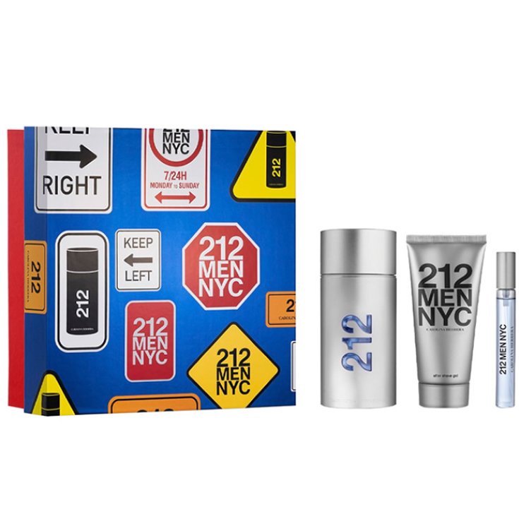 Carolina Herrera 212 Men Nyc Eau De Toilette Spray 100ml Set 3 Pieces 2020