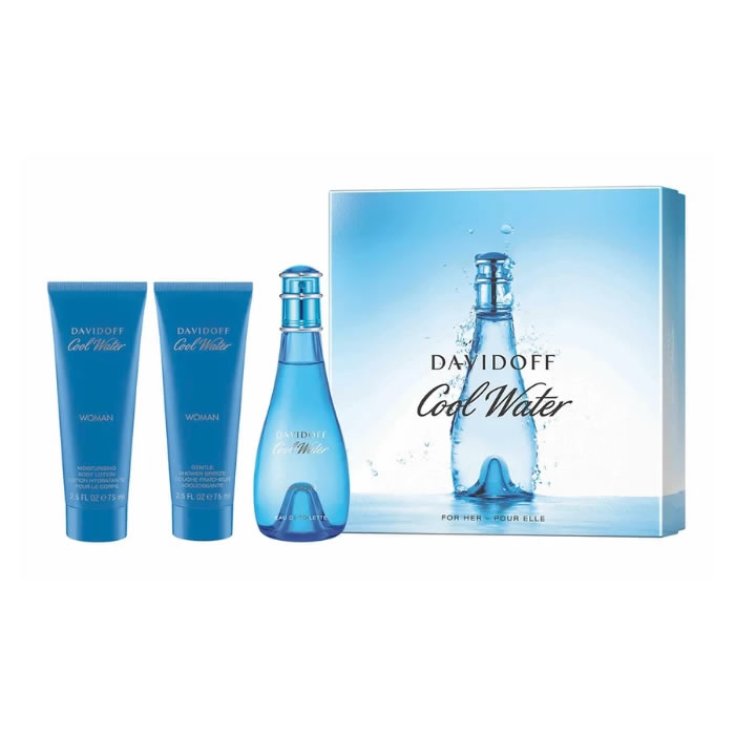 Davidoff Cool Water Woman Eau De Toilette Spray 100ml Set 3 Parti 2019
