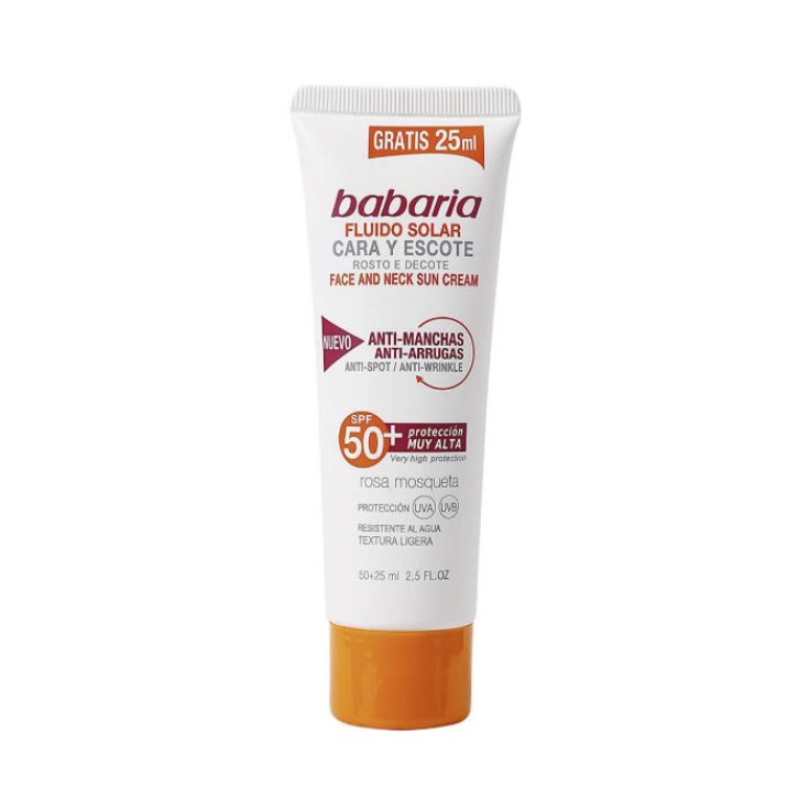 Babaria Face And Neck Sun Cream Anti Spot Wrinkle Spf50 75ml