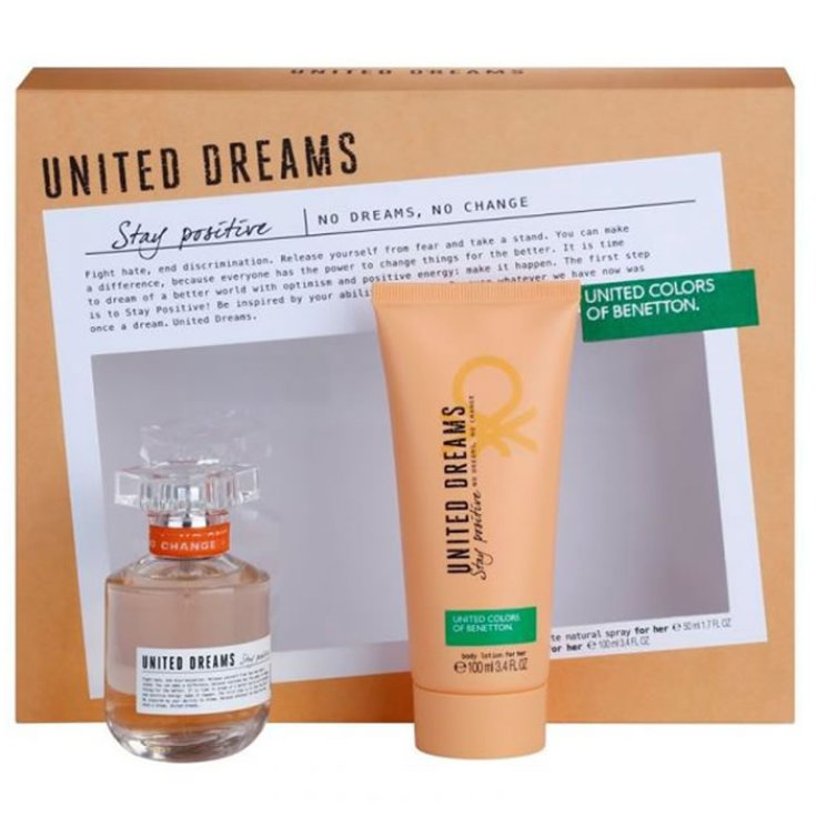 Benetton United Dreams Stay Positive Woman Eau De Toilette Spray 50ml Set 2 Parti 2019