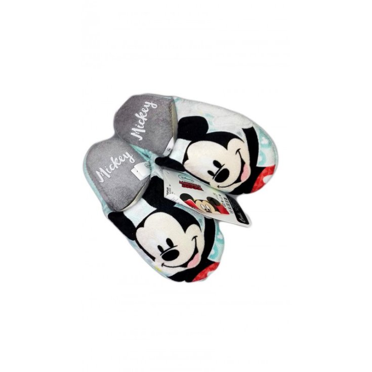 Pantofola bimbo bambino Disney Mickey verde acqua Tg. 26/27