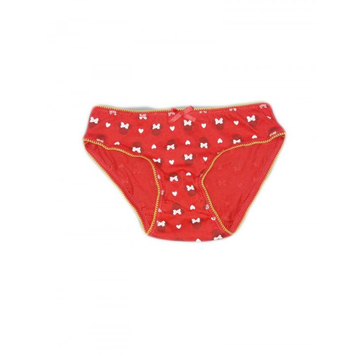 Slip Natale mutandina bimba bambina Disney Minnie rosso 2-3 anni