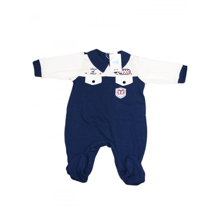 Tuta tutina cotone bimbo neonato Will B blu 6 - 9 mesi