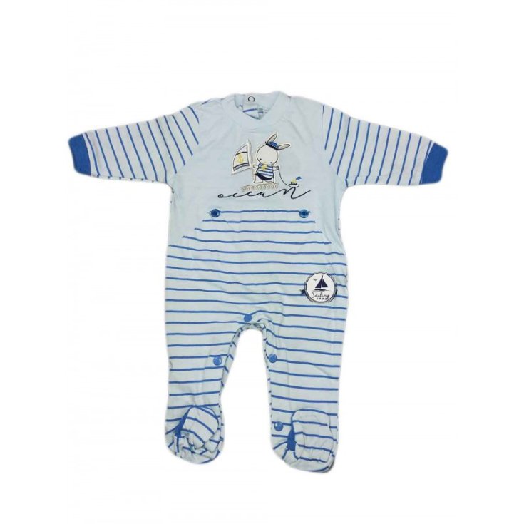 Tuta tutina cotone bimbo neonato ellepi cielo 1 m