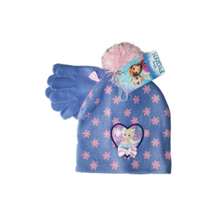Set 2pz cappello guanti bambina Disney Frozen glicine tg 52