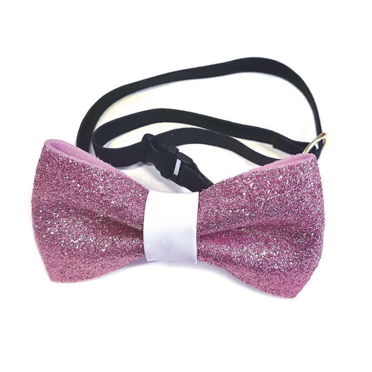 RECORD PAPILLON CON GLITTER ROSA S 8 CM