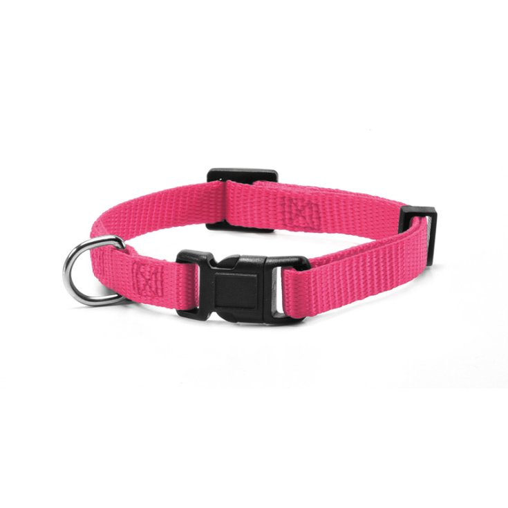 RECORD COLLARE NYLON CON CLIP ROSA M 2X4