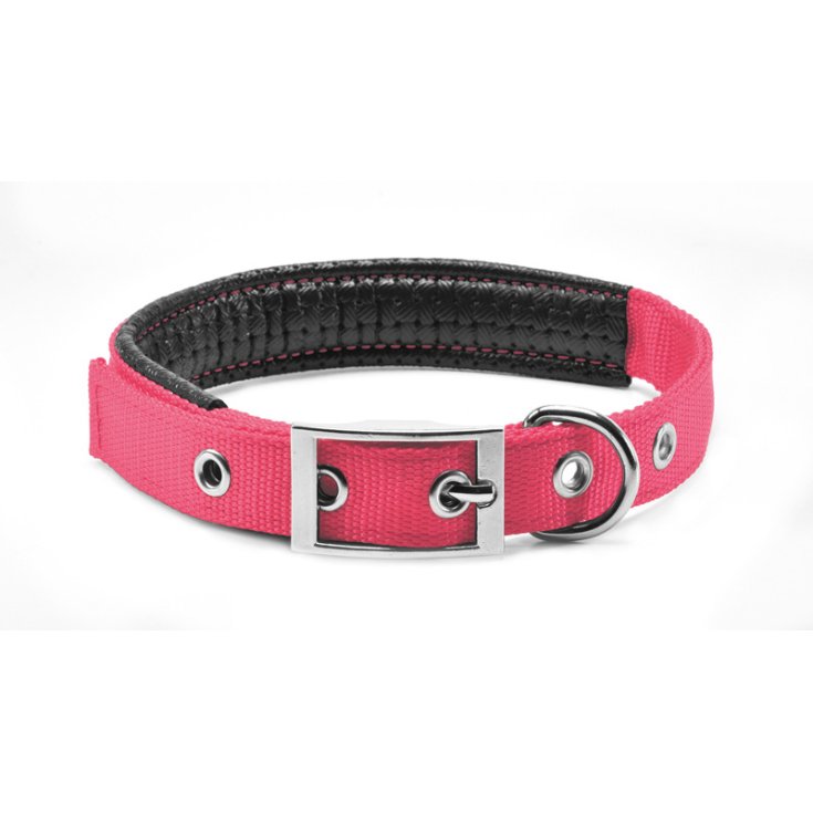 RECORD COLLARE NYLON IMBOTTITO SOFT ROSA