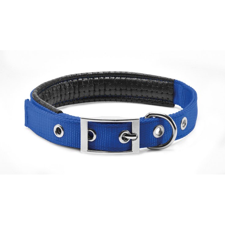 RECORD COLLARE NYLON IMBOTTITO SOFT BLU