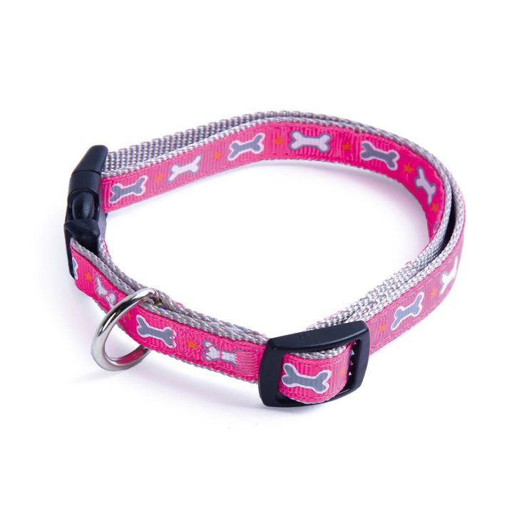 RECORD OSSICINI COLLARE NYLON ROSA 1X20