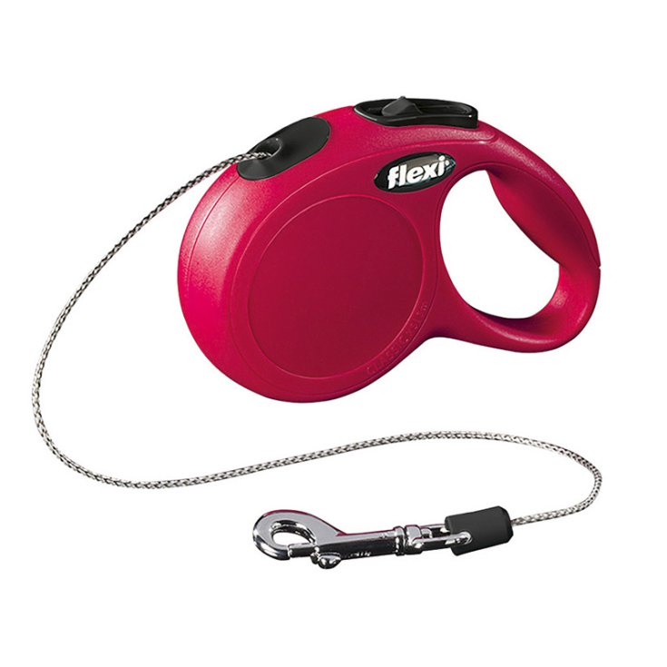 Guinzaglio New Classic Rosso con Corda - 5 mt Taglia S