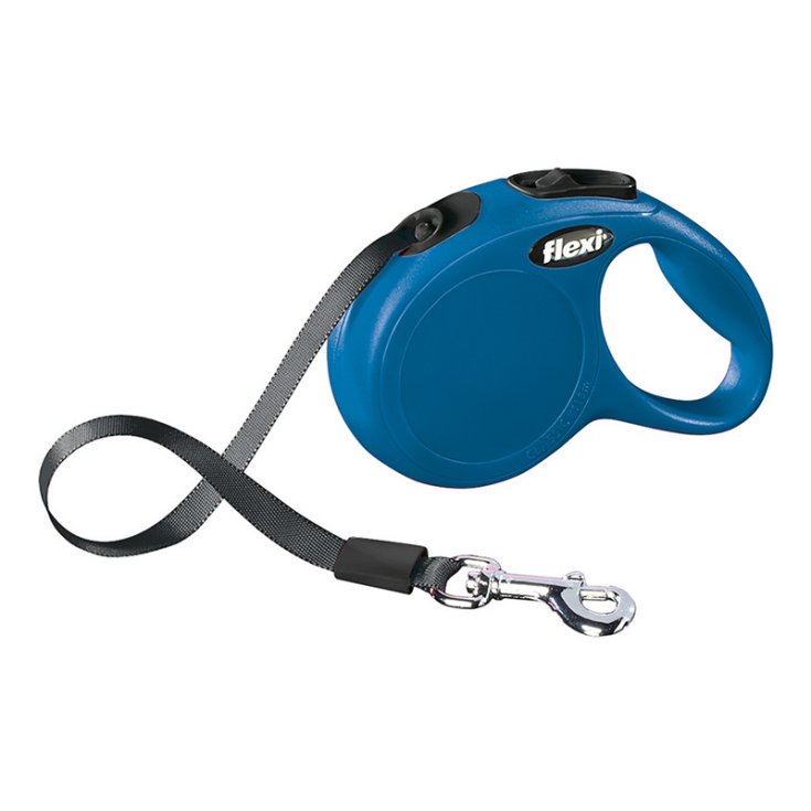 Guinzaglio New Classic Blu con Fettuccia - 5 mt Taglia L