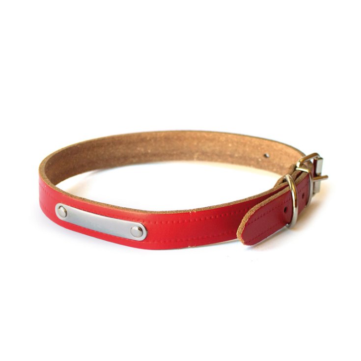 RECORD COLLARE CON TARGHETTA ROSSO 4X65