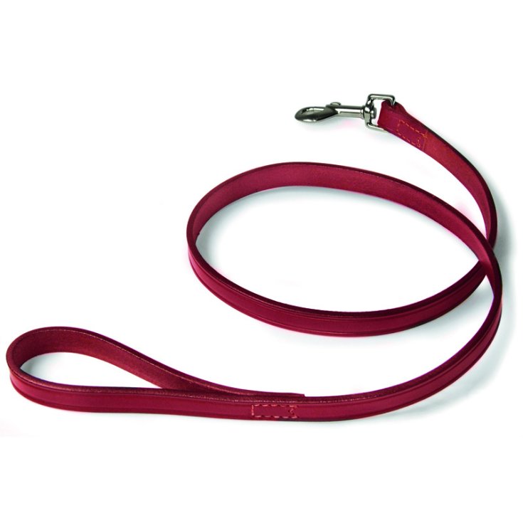 RECORD GUINZAGLIO CUOIO CUCITO ROSSO 1,8