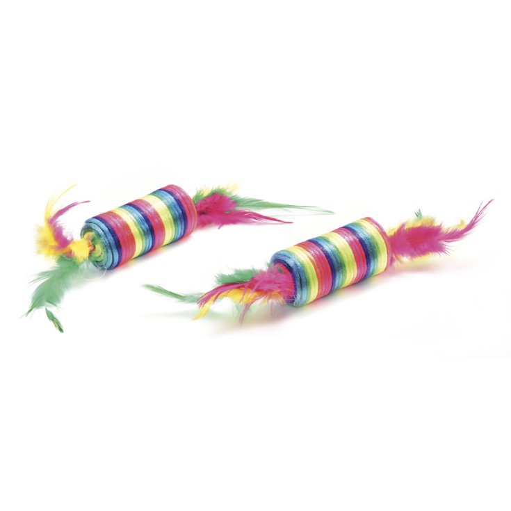 CAT&RINA 2 CILINDRO ARCOBALENO CON PIUME