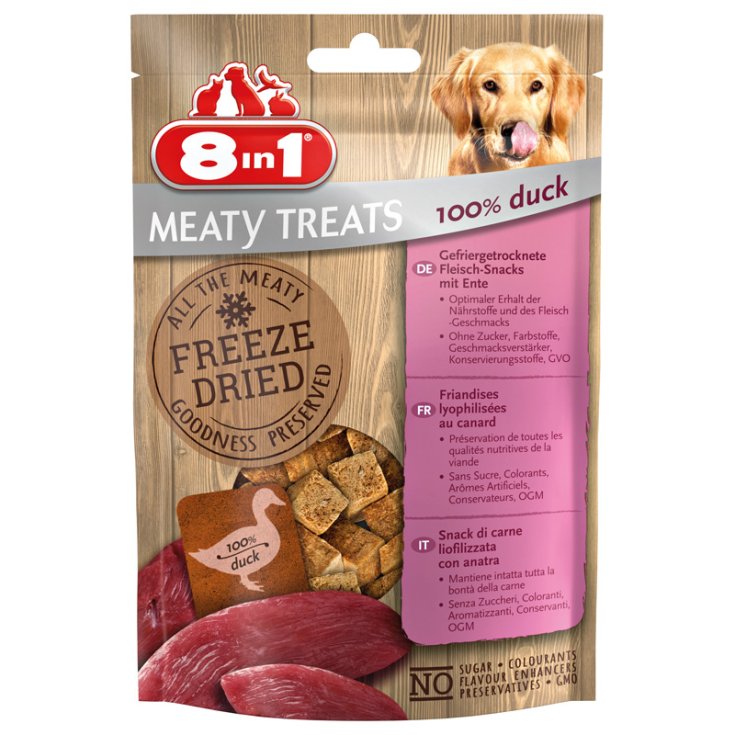 8IN1 MEATY TREATS SNACK LIOFILIZZATO 50