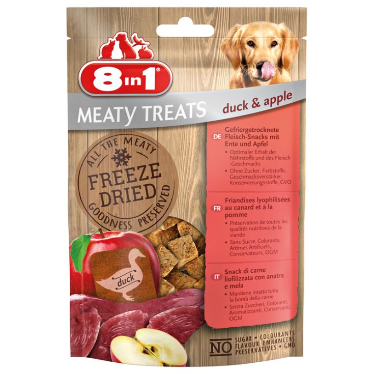 8IN1 MEATY TREATS SNACK LIOFILIZZATO 50