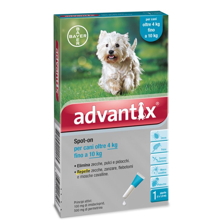 Advantix Spot-On 1 Pipetta - Azzurrro 4-10 Kg